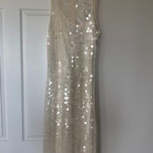 Nordstrom Sequin Ivory Dress